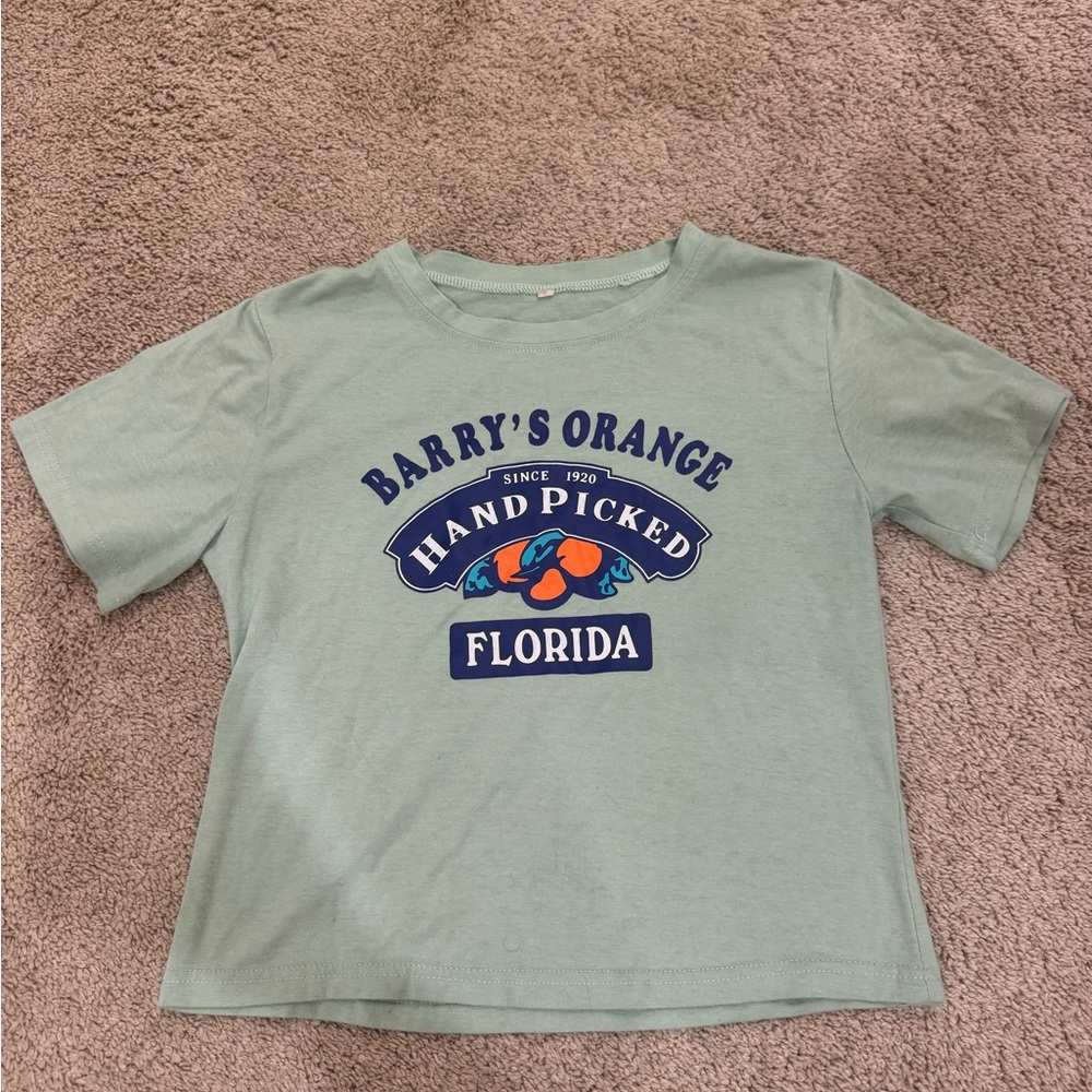 Hand-Picked Crop Tee - Light Green